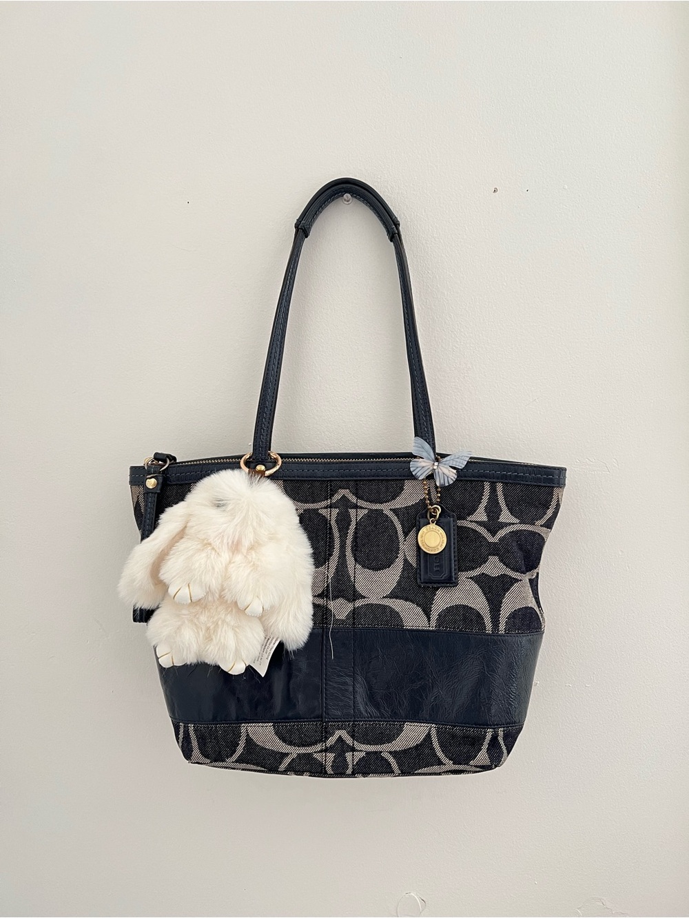 Denim Y2K Coach Tote Bag